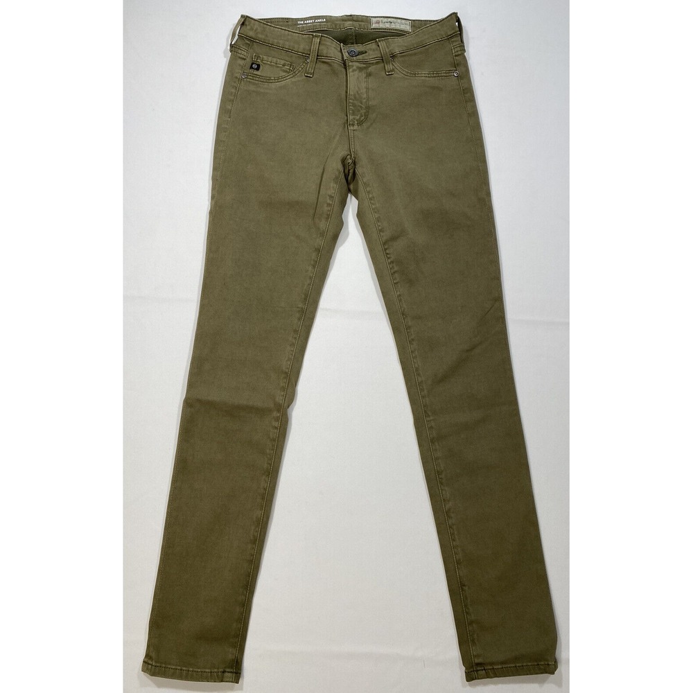 Anthropologie Abbey Pants Womens 25R Olive Skinny Boho Cottagecore Style